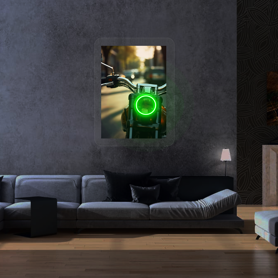 Halo Urban Moto Neon Artwork | Green