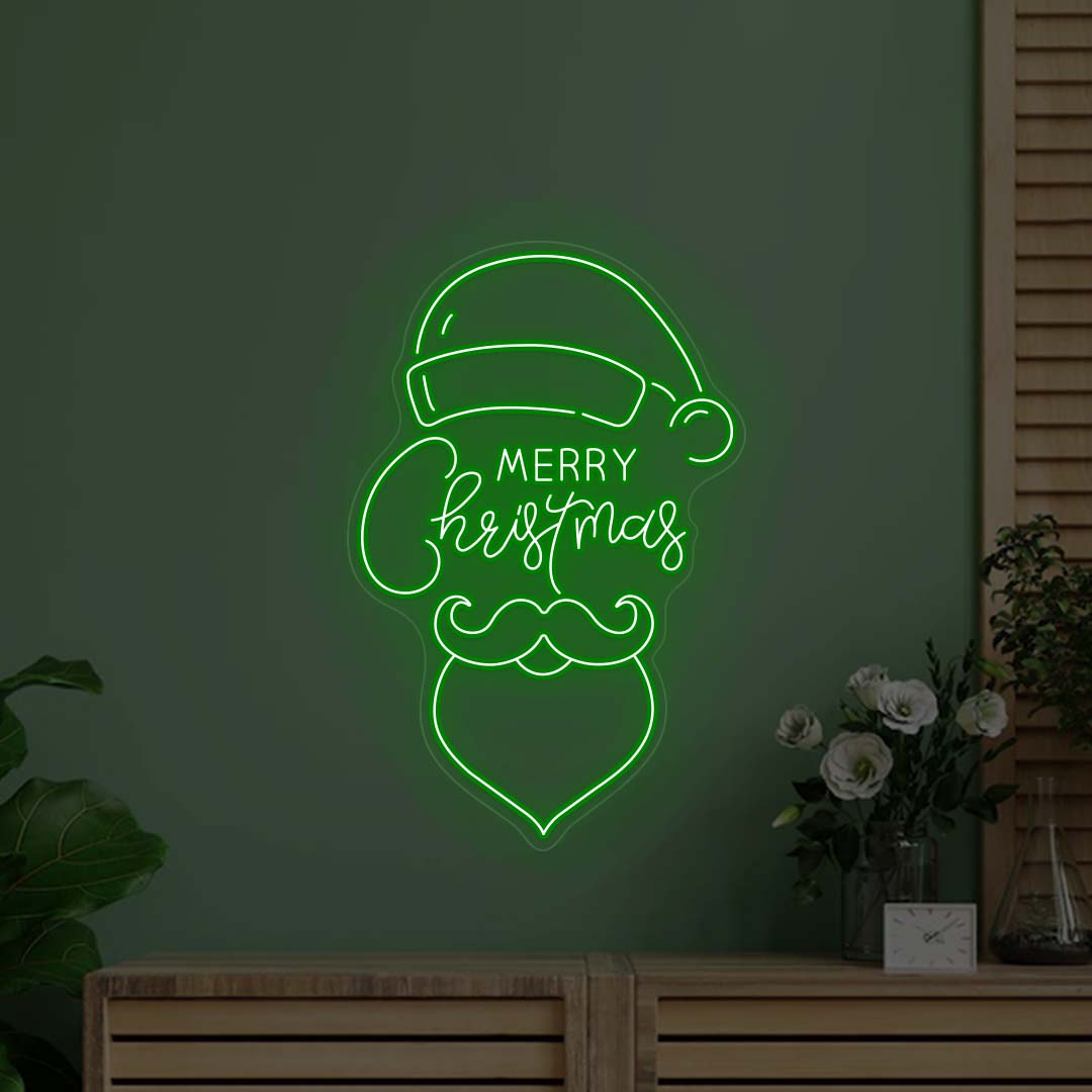 Merry Christmas Santa Neon Sign