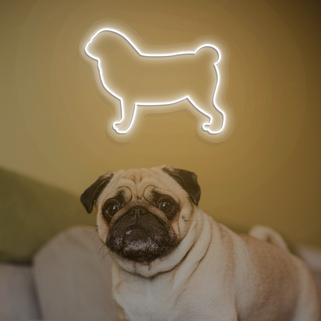 Pug Neon Sign | Warmwhite