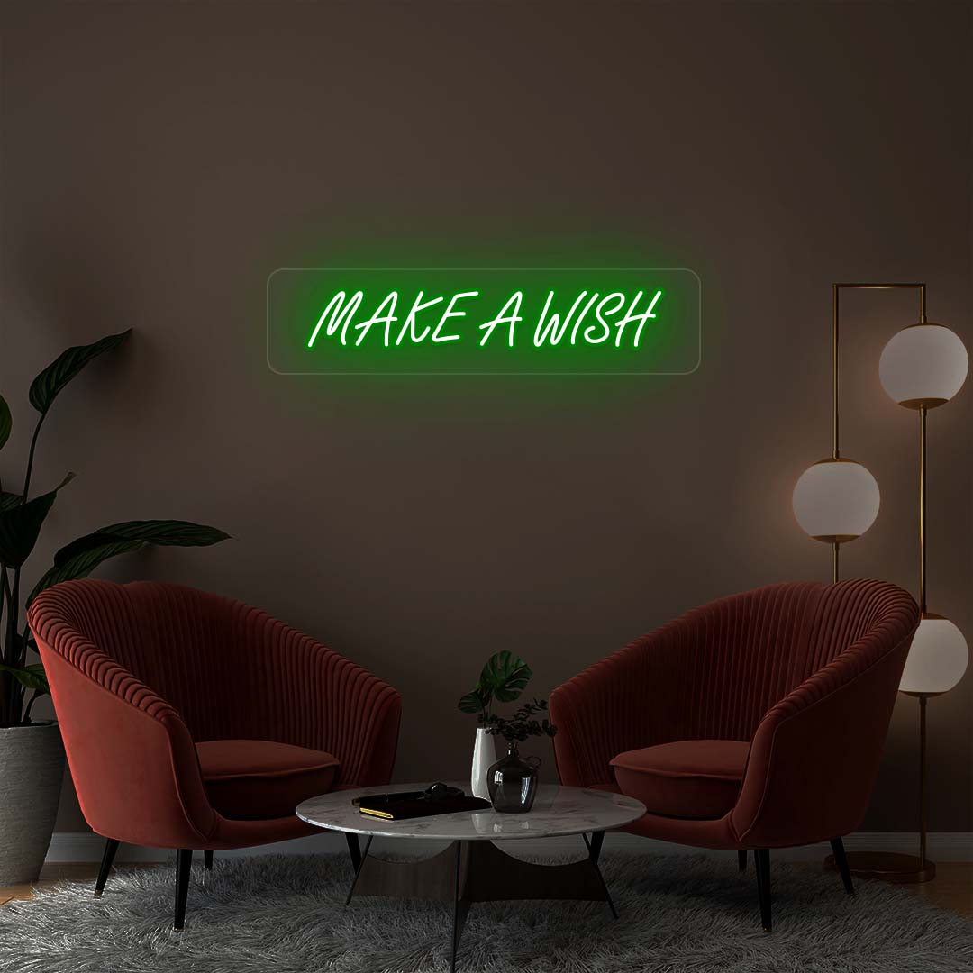 Make A Wish Neon Sign | Green