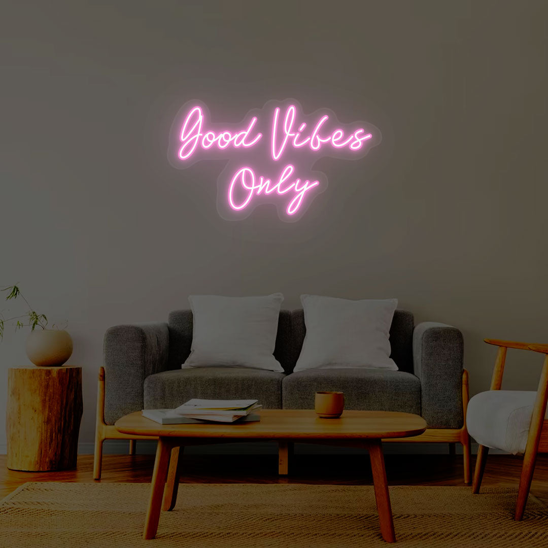 Good Vibes Only Neon Sign | Pink