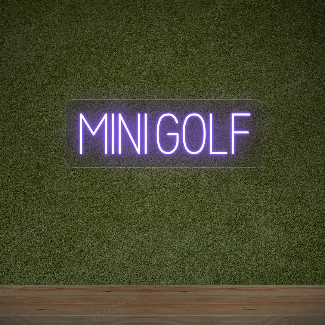 Mini Golf Neon Sign | Purple