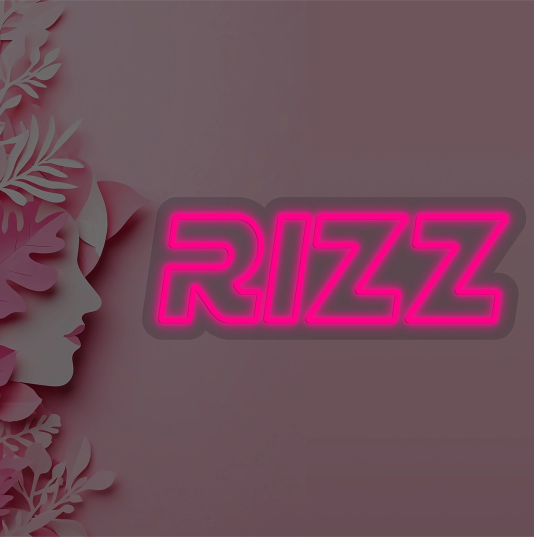 RIZZ Neon Sign | Pink