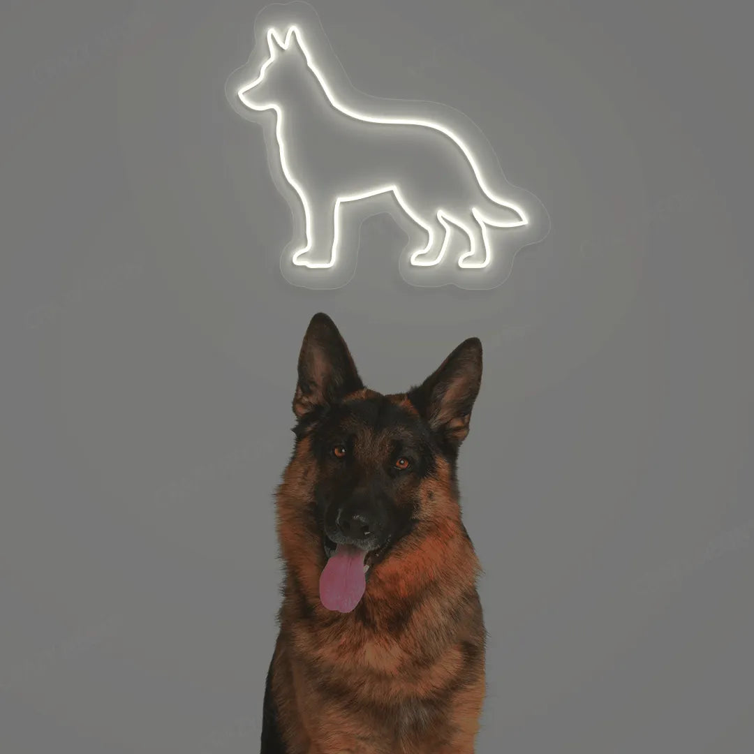 German Shepherd Neon Sign | Warmwhite