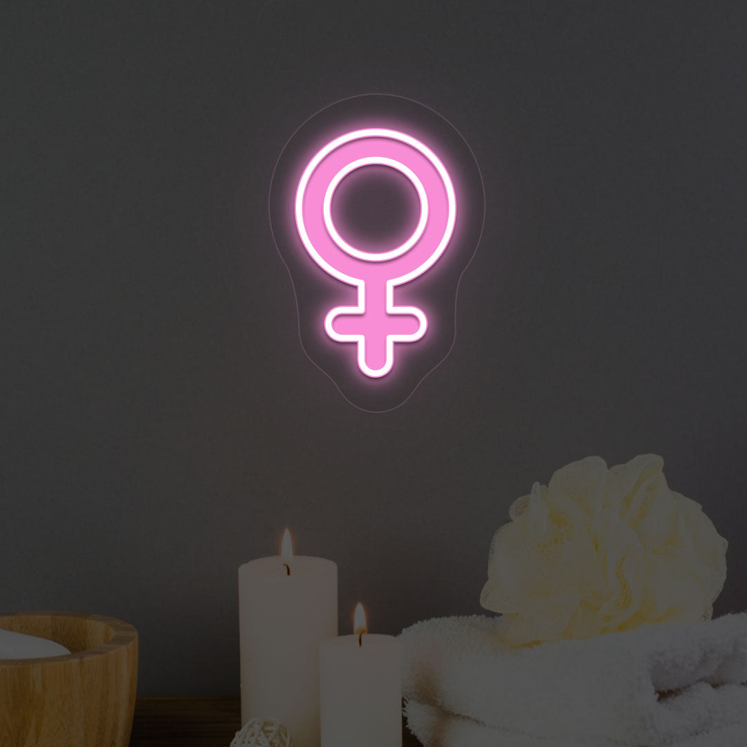 Women Neon Artwork | Pink