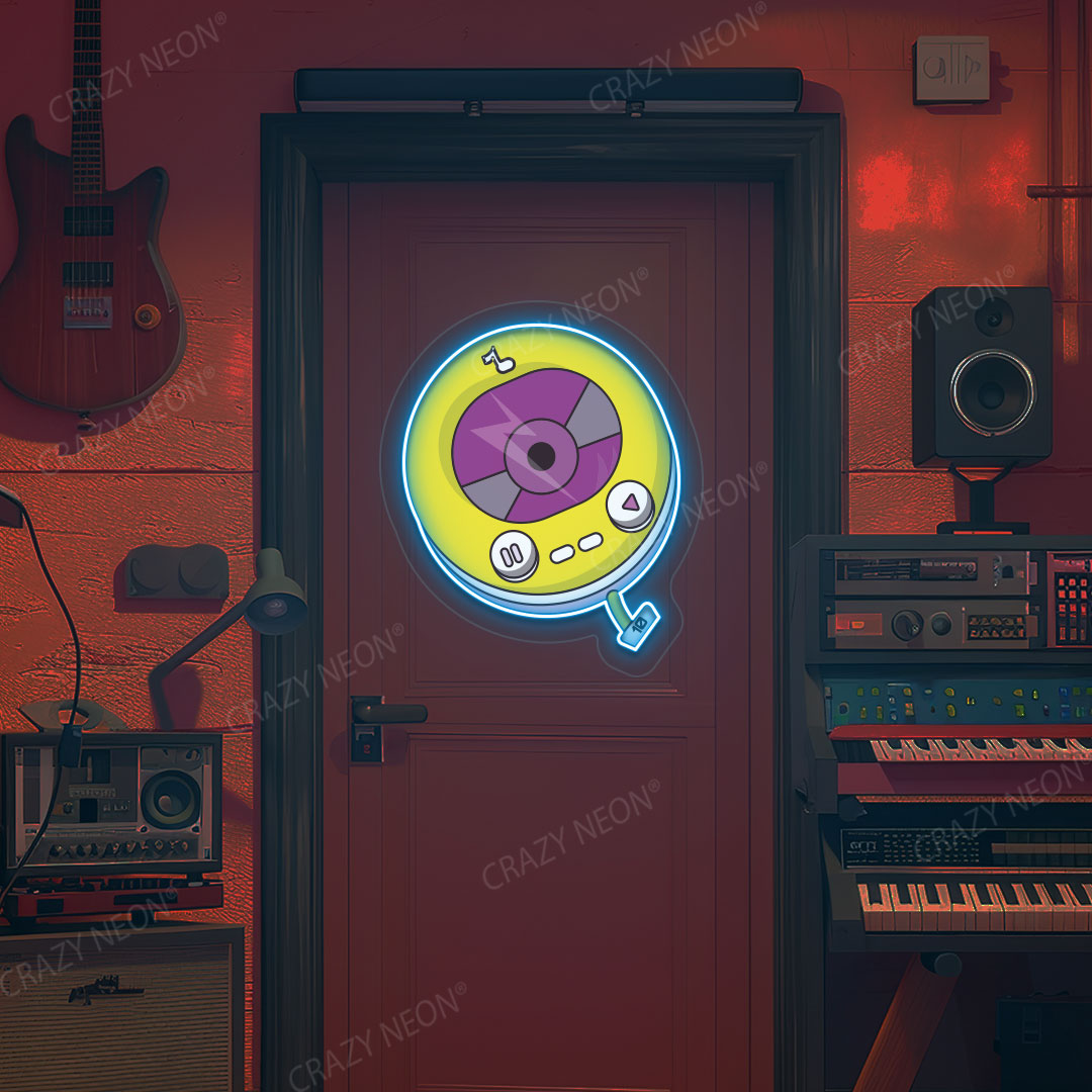 Vintage Music Neon Artwork | Iceblue