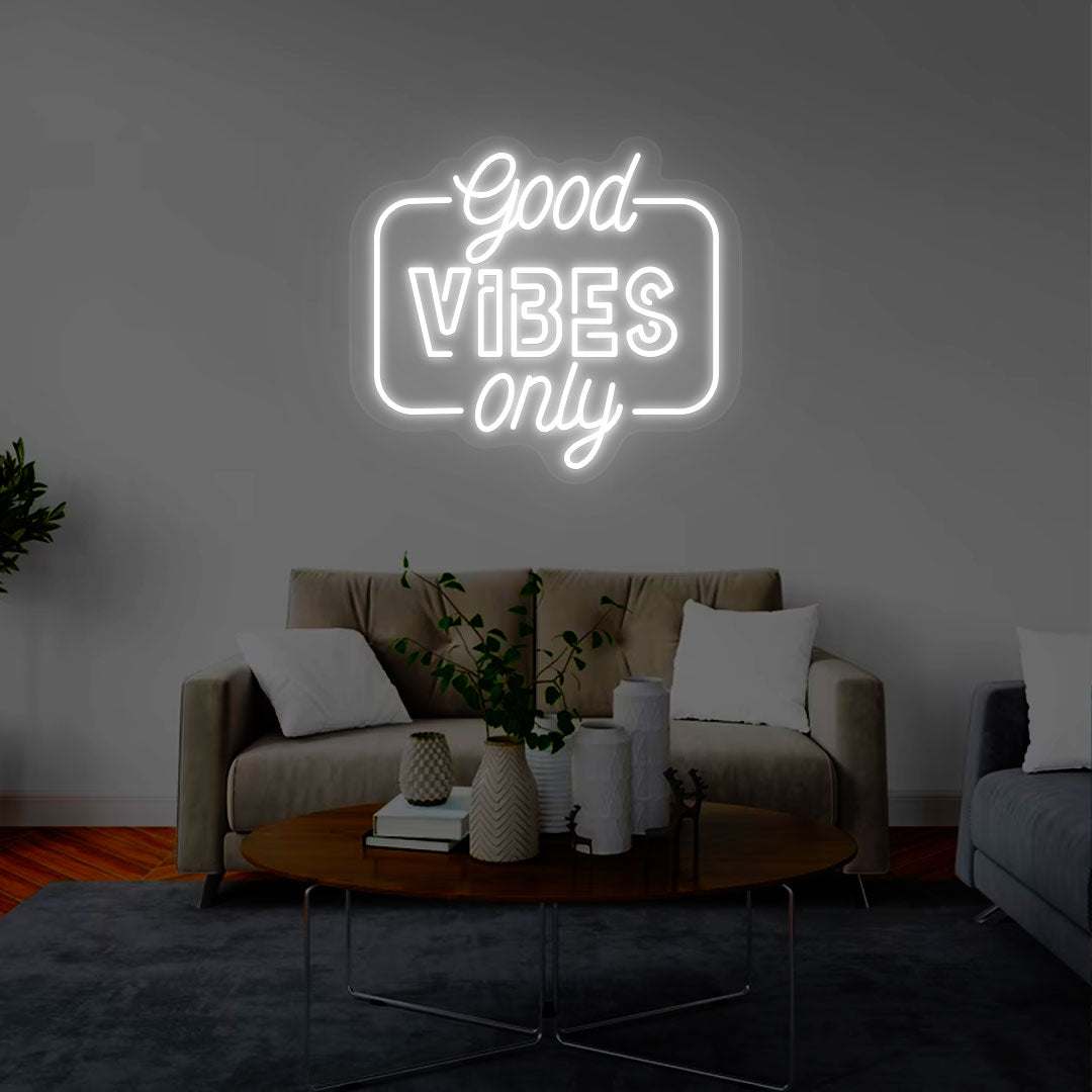 Good Vibes Only Neon Sign | CNUS000269 | White