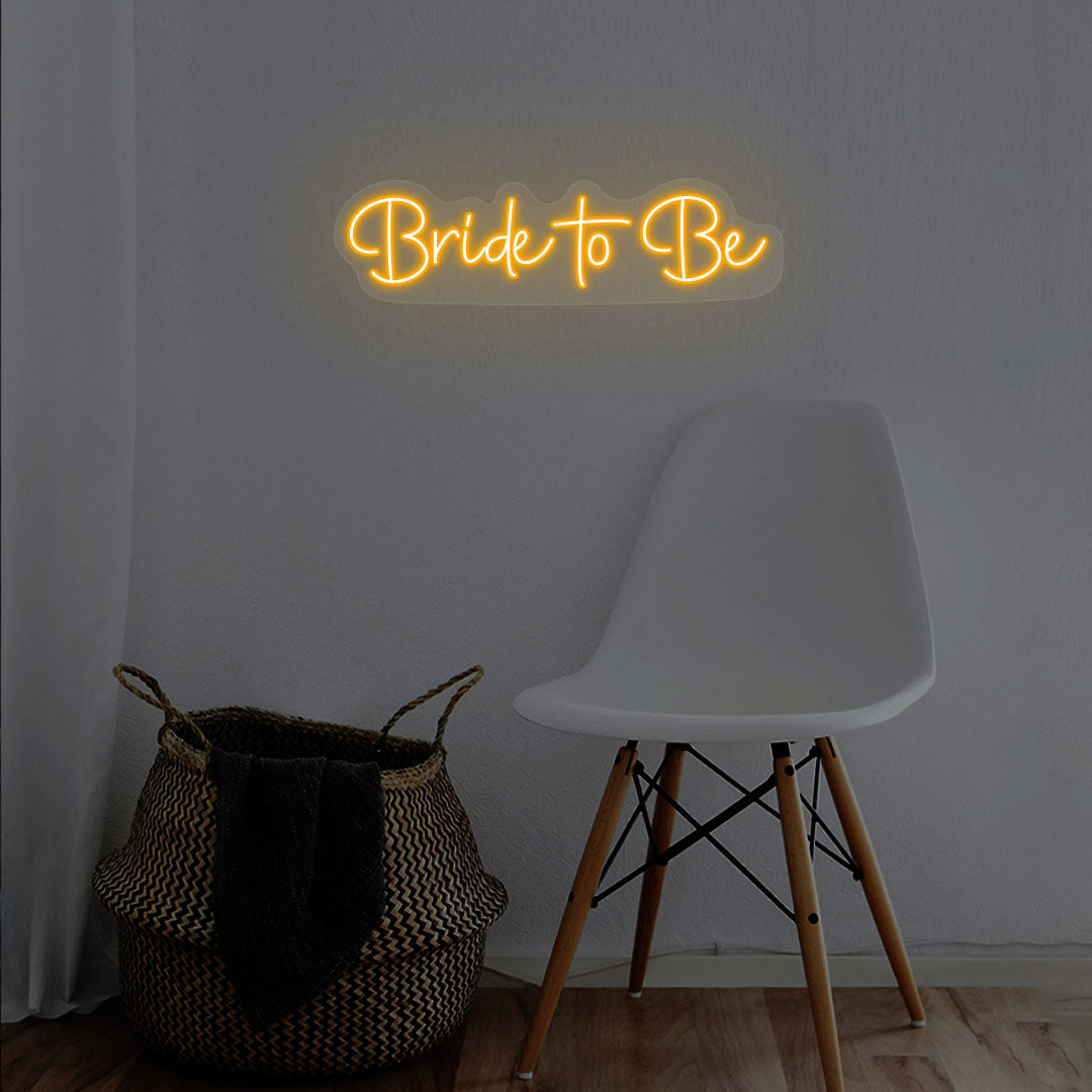 Bride To Be Neon Sign | Orange