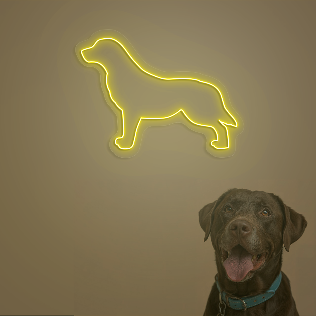 Labrador Neon Sign | Yellow