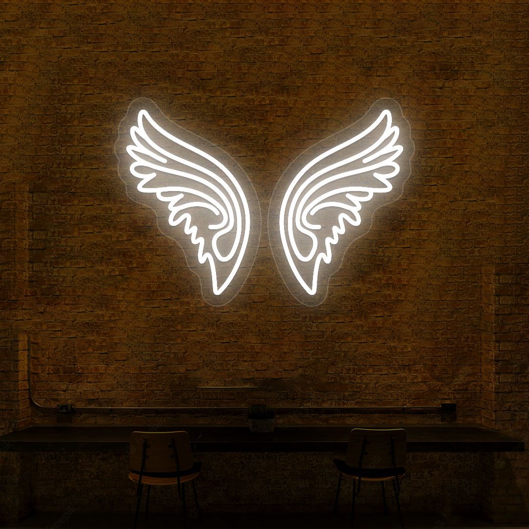 Angel Wings Neon Sign | Warmwhite