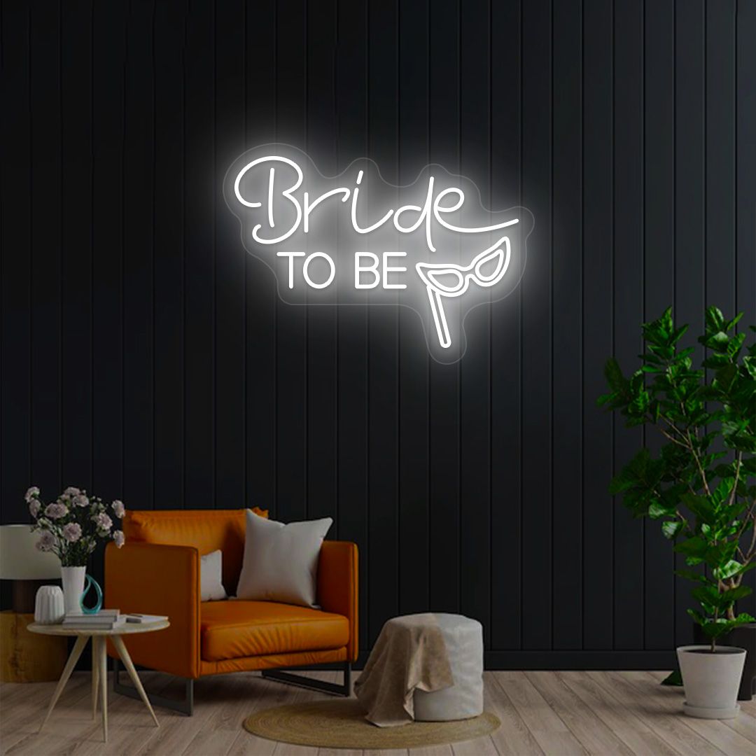 Bride To Be Neon Sign | White