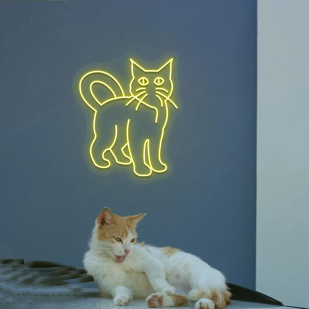 Cat Neon Sign | Yellow
