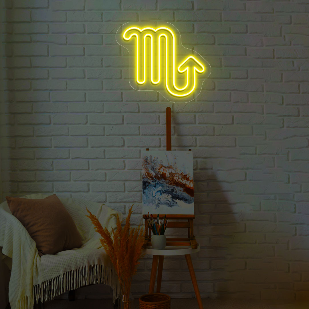 Scorpio Zodiac Neon Sign | CNUS013442 | Yellow
