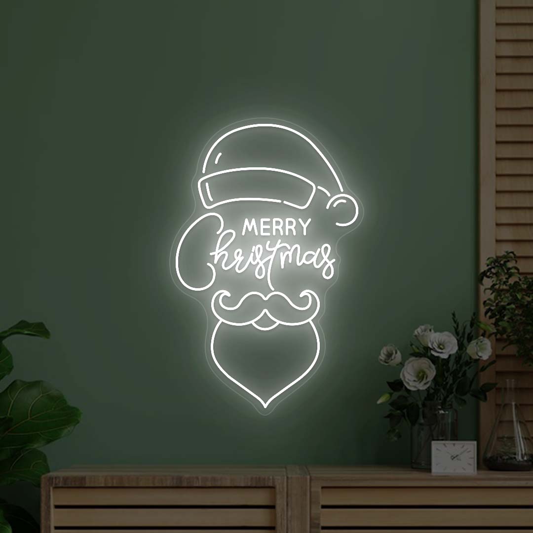 Merry Christmas Santa Neon Sign