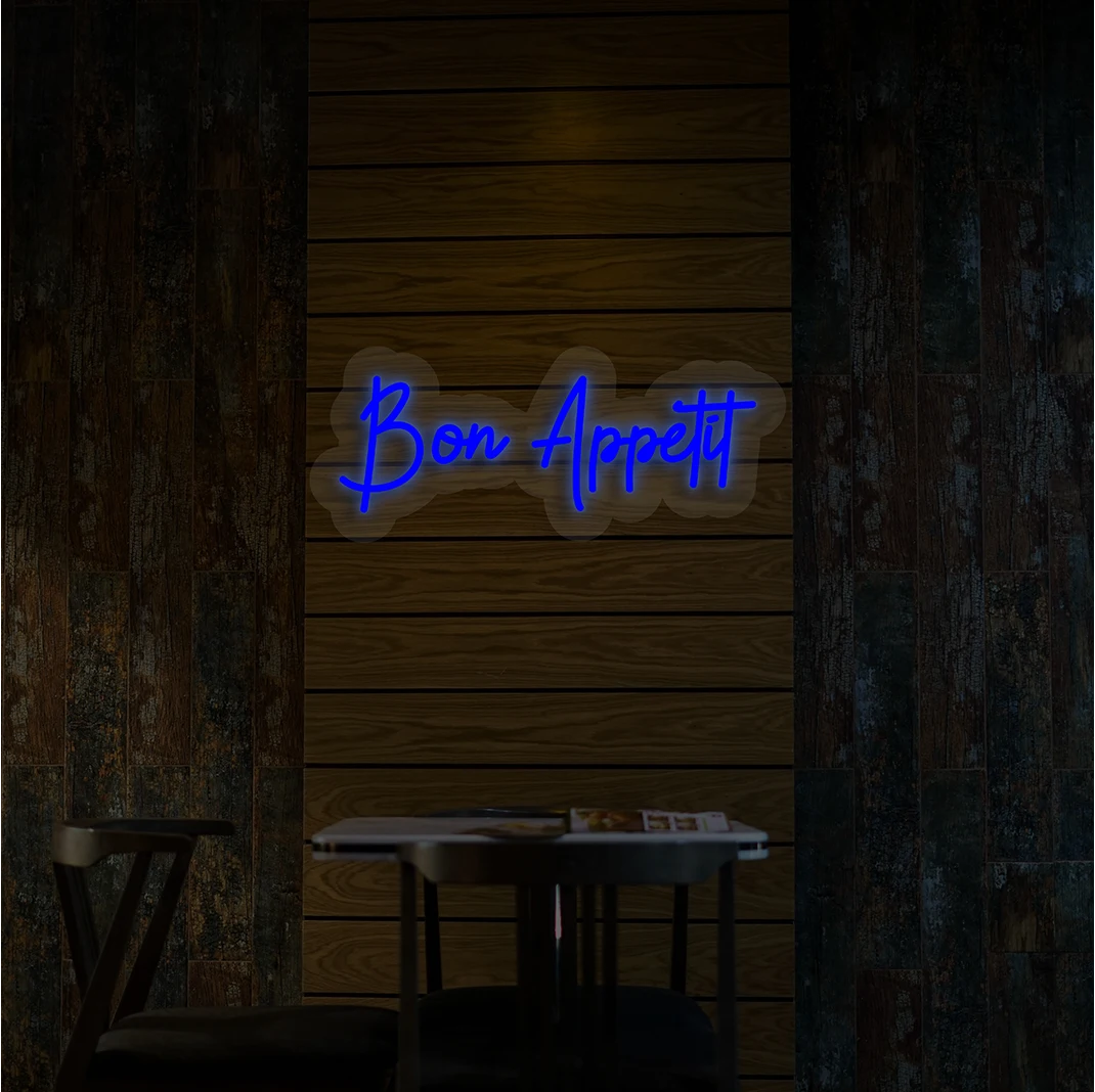 Bon Appetit Neon Sign | Blue