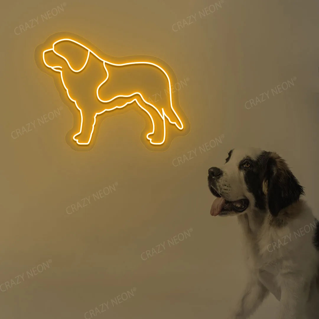 Saint Bernard Neon Sign | Orange