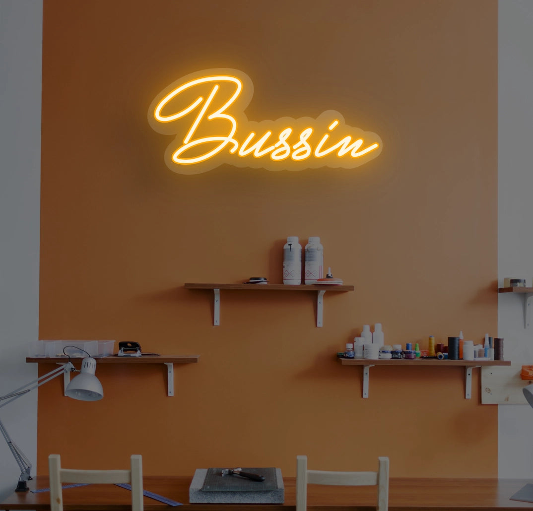 Bussin Neon Sign | Orange
