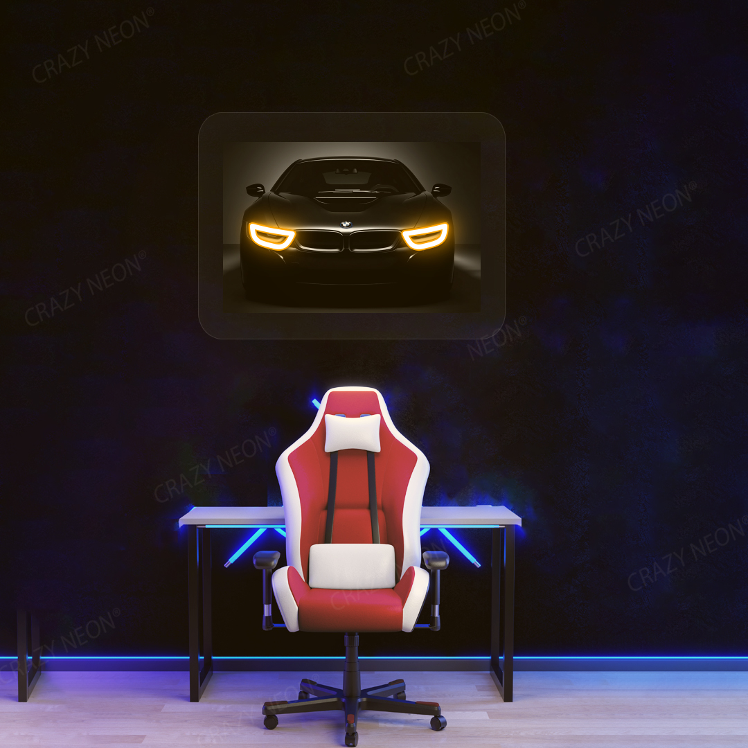 BMW i8 Neon Artwork | Orange