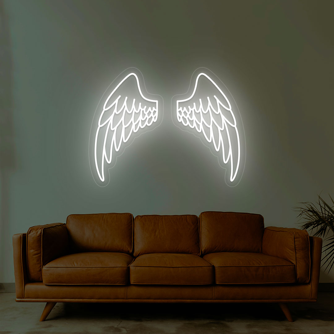 Angel Wings Neon Sign | Warmwhite