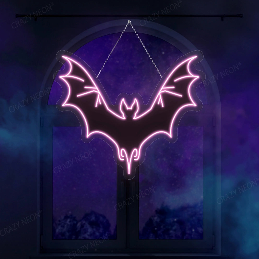 Bat Neon Artwork | Pink