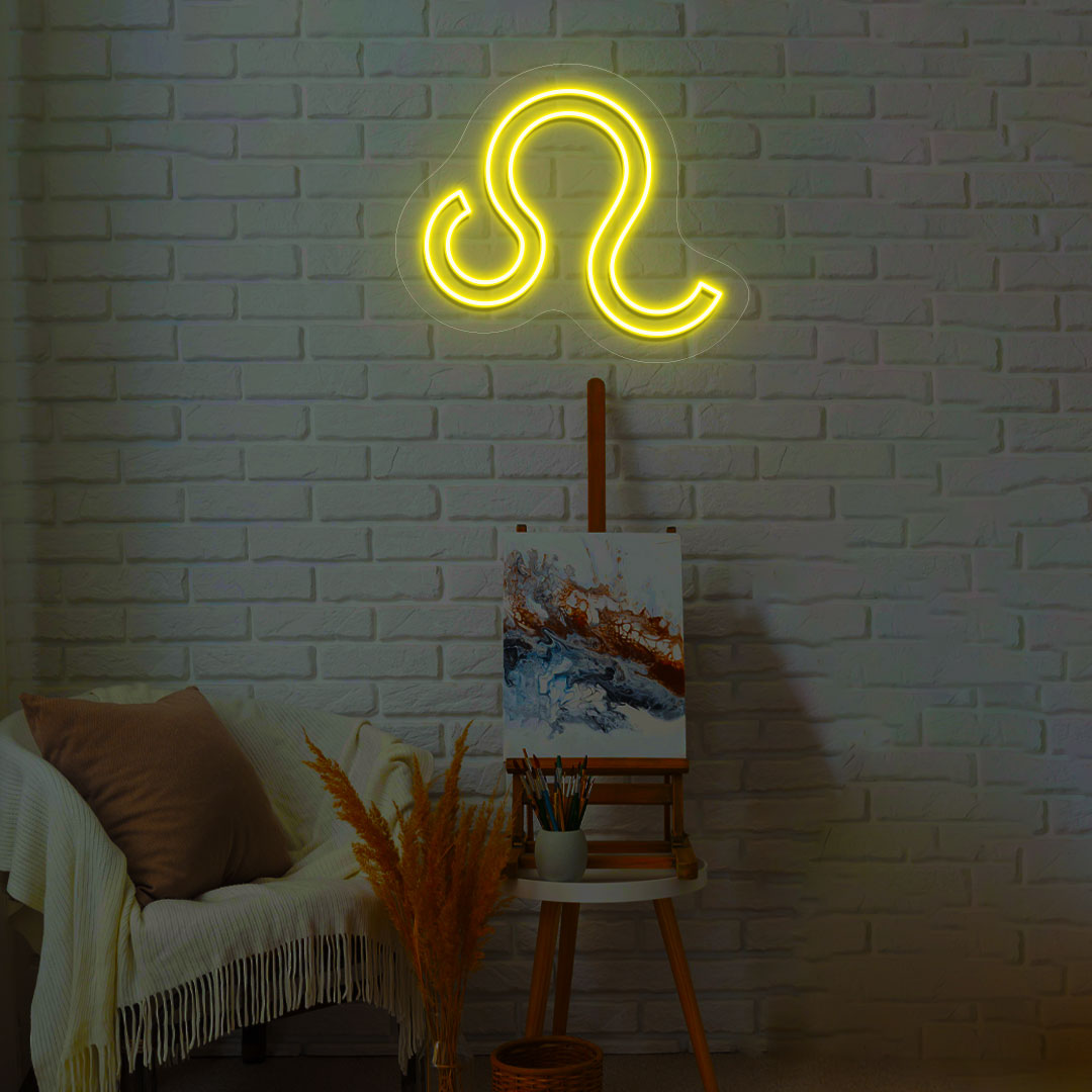 Leo Zodiac Neon Sign | CNUS013762 | Yellow