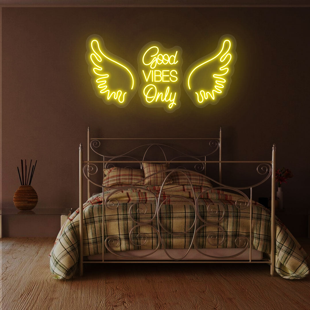 Good Vibes Only Neon Sign | Yellow