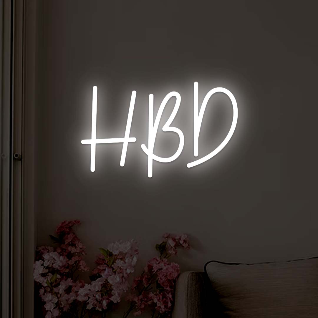 Happy Birthday Neon Sign | Warmwhite