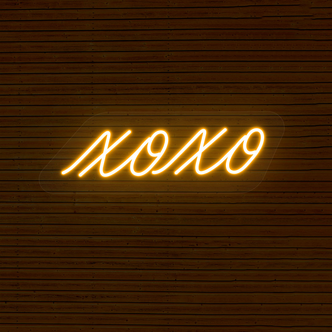 Xoxo Neon Sign | Orange