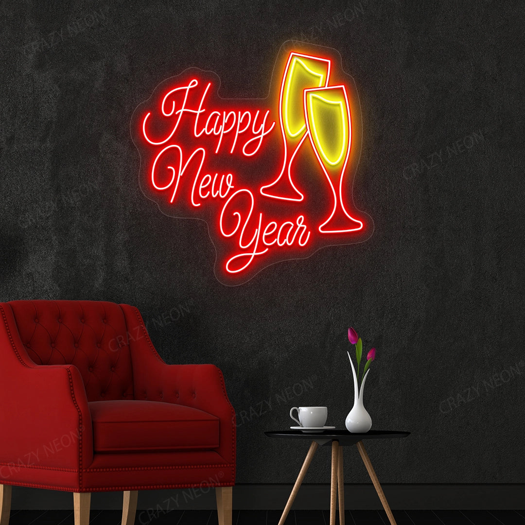 Happy New Year Neon Sign | Red