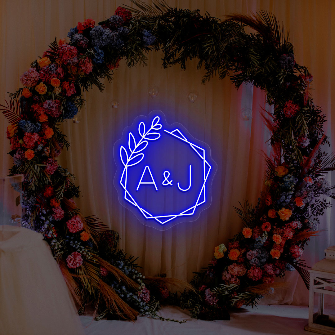 Name Initials Personalized Neon Sign