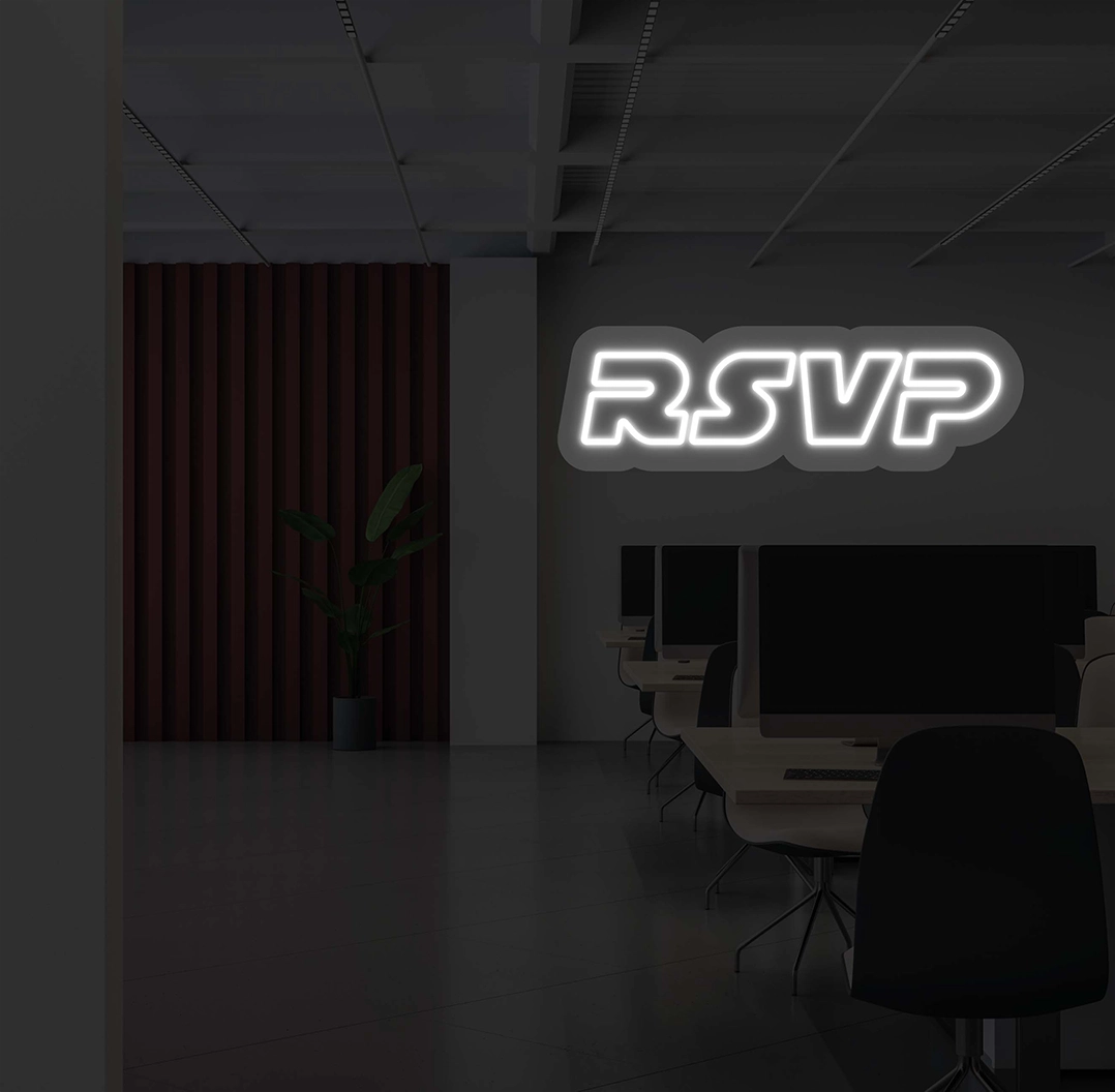 RSVP Neon Sign | Warmwhite