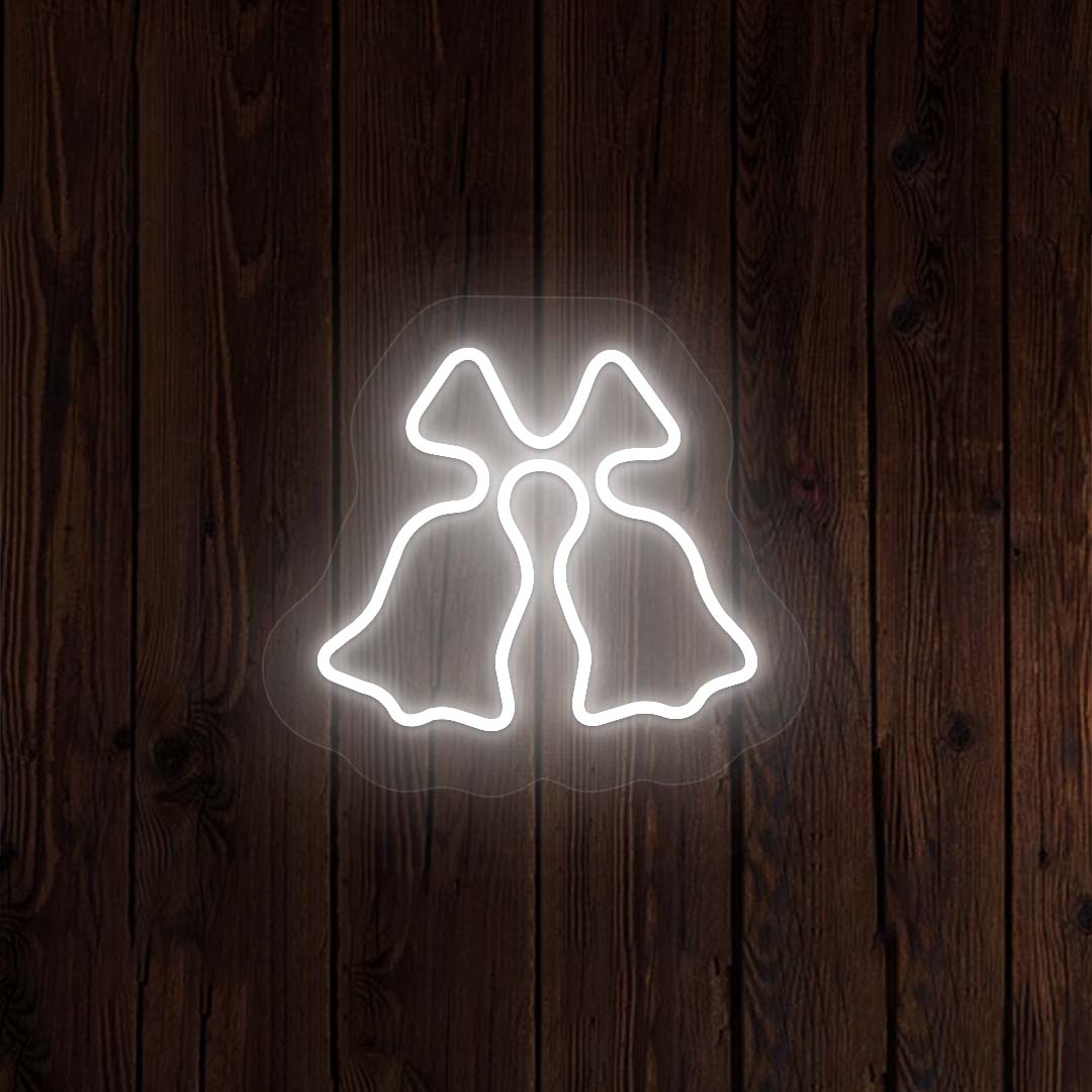 Jingle Bells Christmas Neon Sign | White