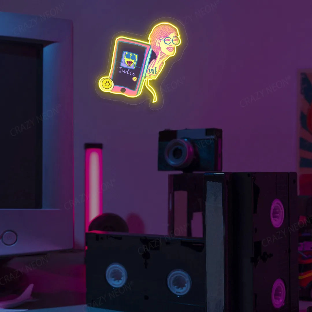 Stream On Air Neon Artwork | Yellow