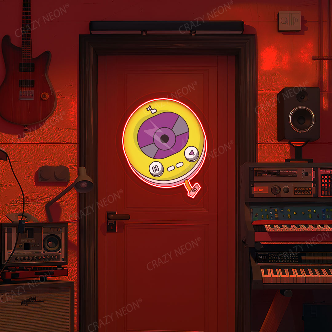 Vintage Music Neon Artwork | Red