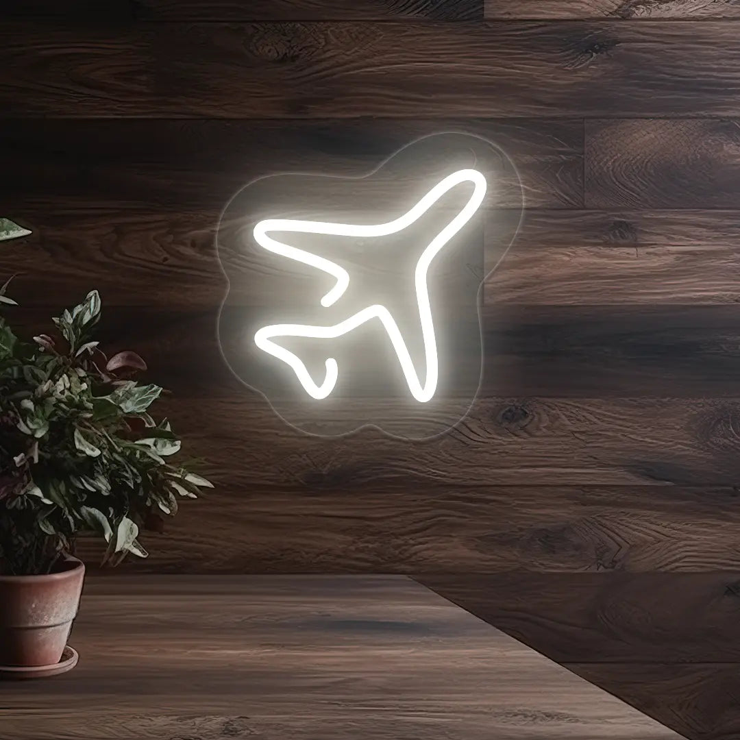 Airplane Neon Sign | Warmwhite
