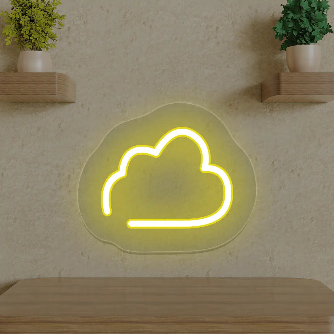 Cloud Neon Sign | Yellow