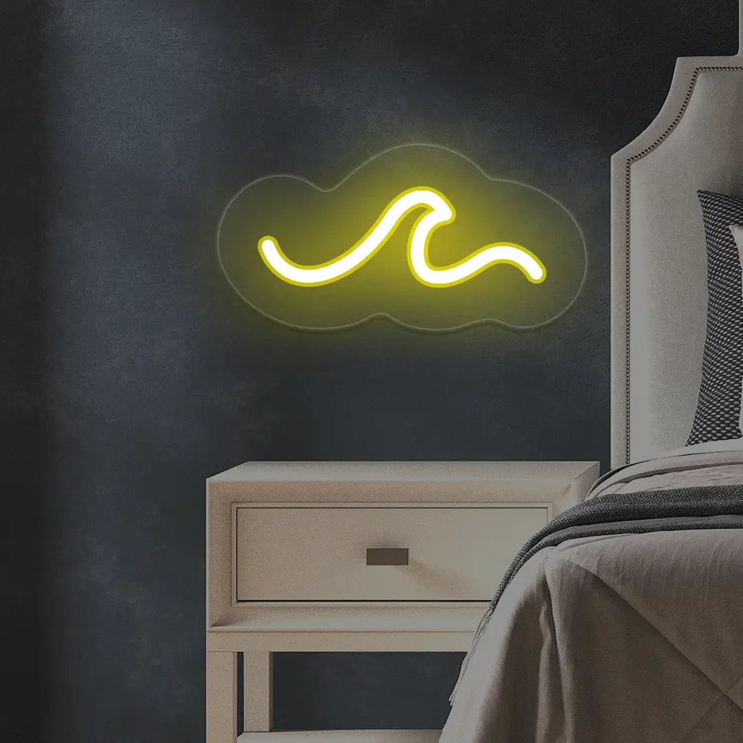 Ocean Wave Neon Sign | Yellow
