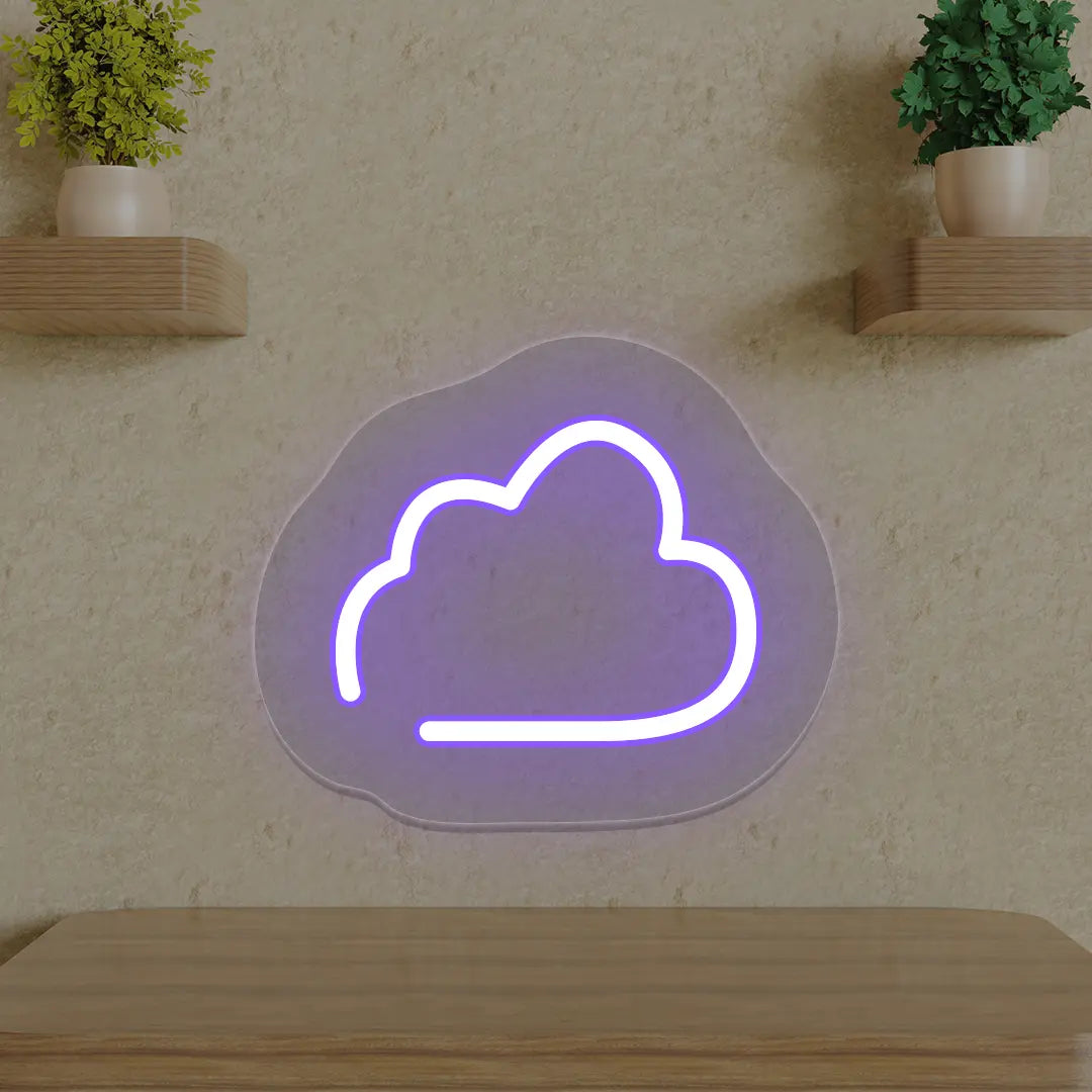 Cloud Neon Sign | Purple