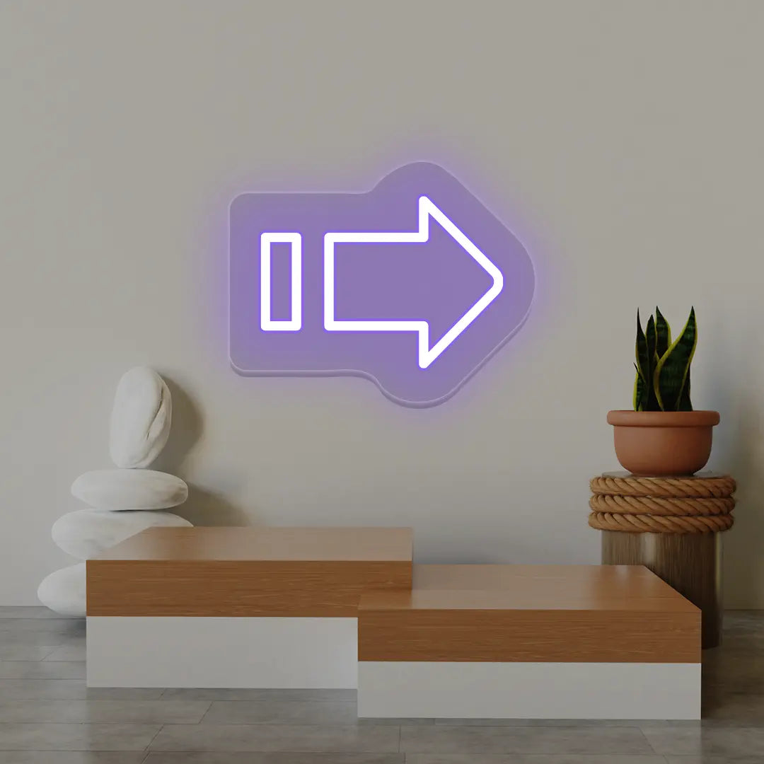 Direction Arrow Neon Sign