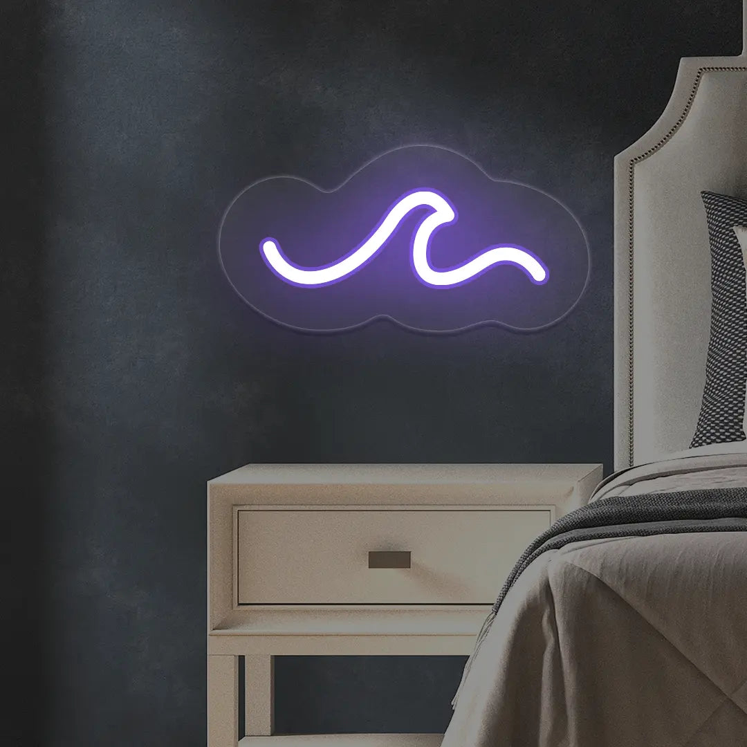 Ocean Wave Neon Sign | Purple