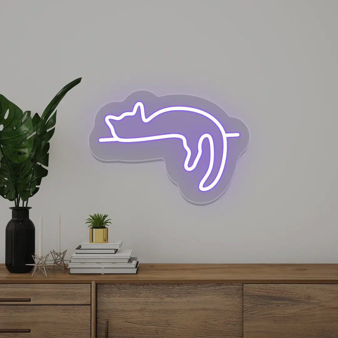 Cat Resting Neon Sign