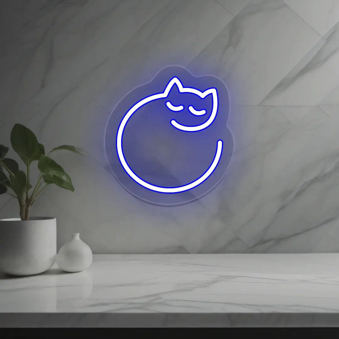 Sleeping Cat Neon Sign