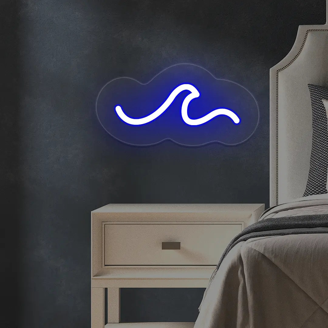 Ocean Wave Neon Sign | Blue