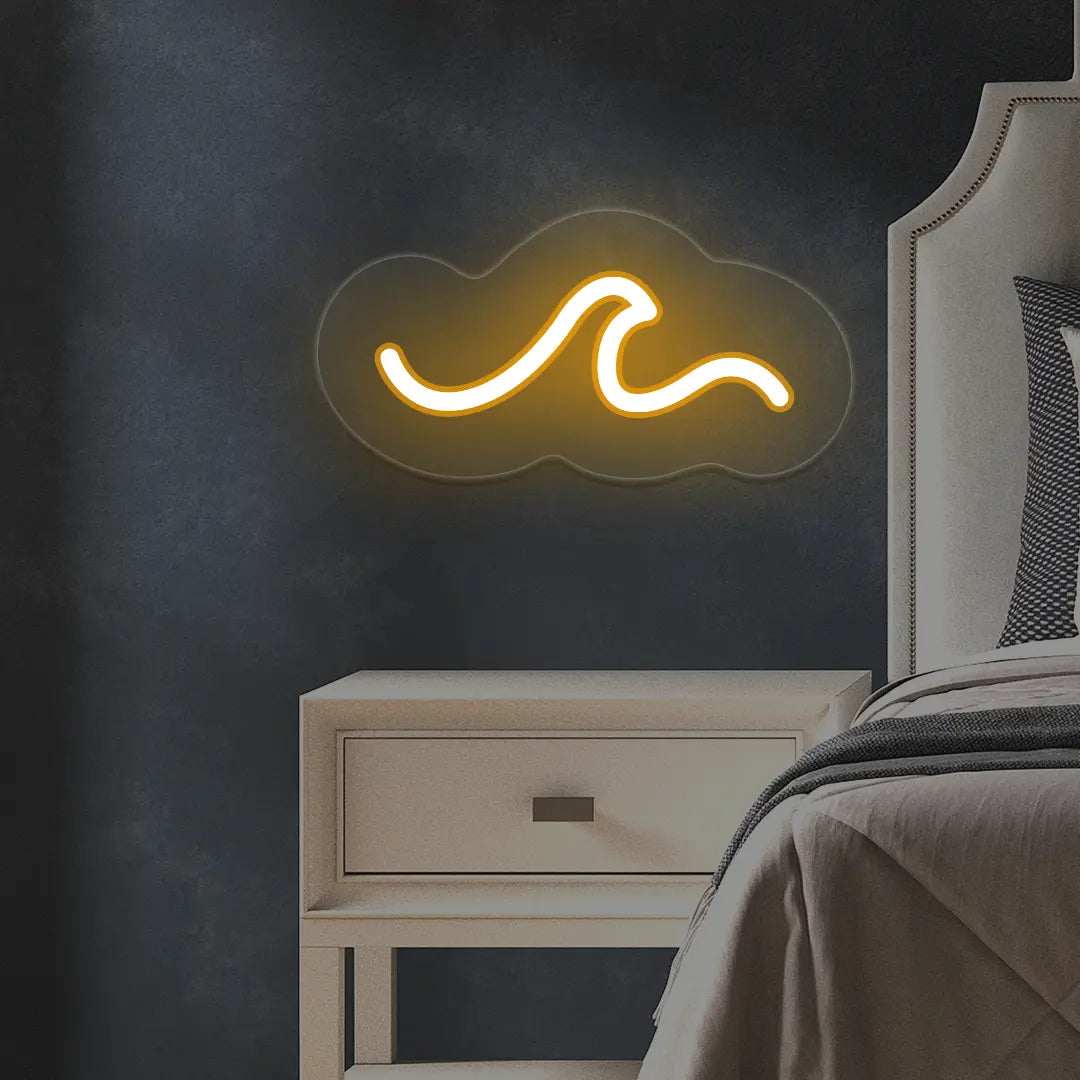 Ocean Wave Neon Sign | Orange