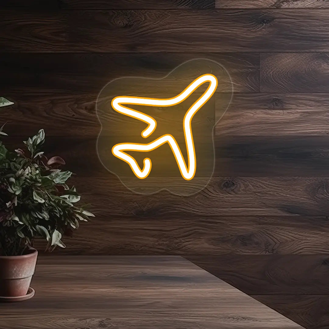 Airplane Neon Sign | Orange