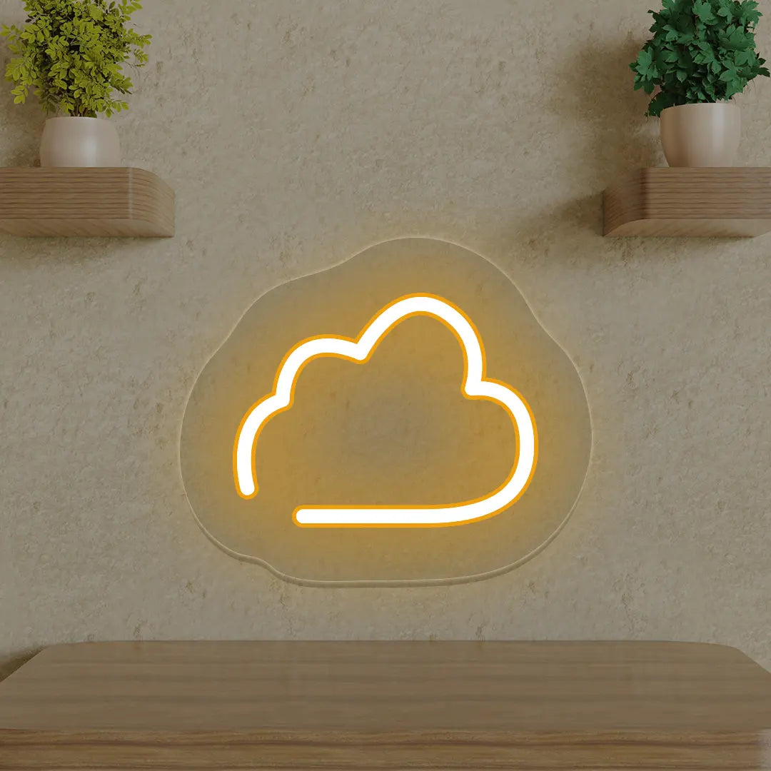 Cloud Neon Sign | Orange