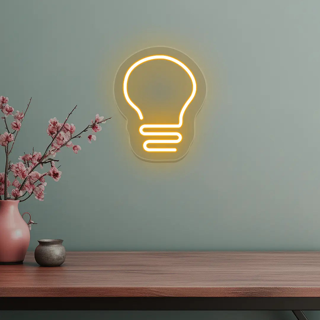 Bulb Neon Sign | Orange