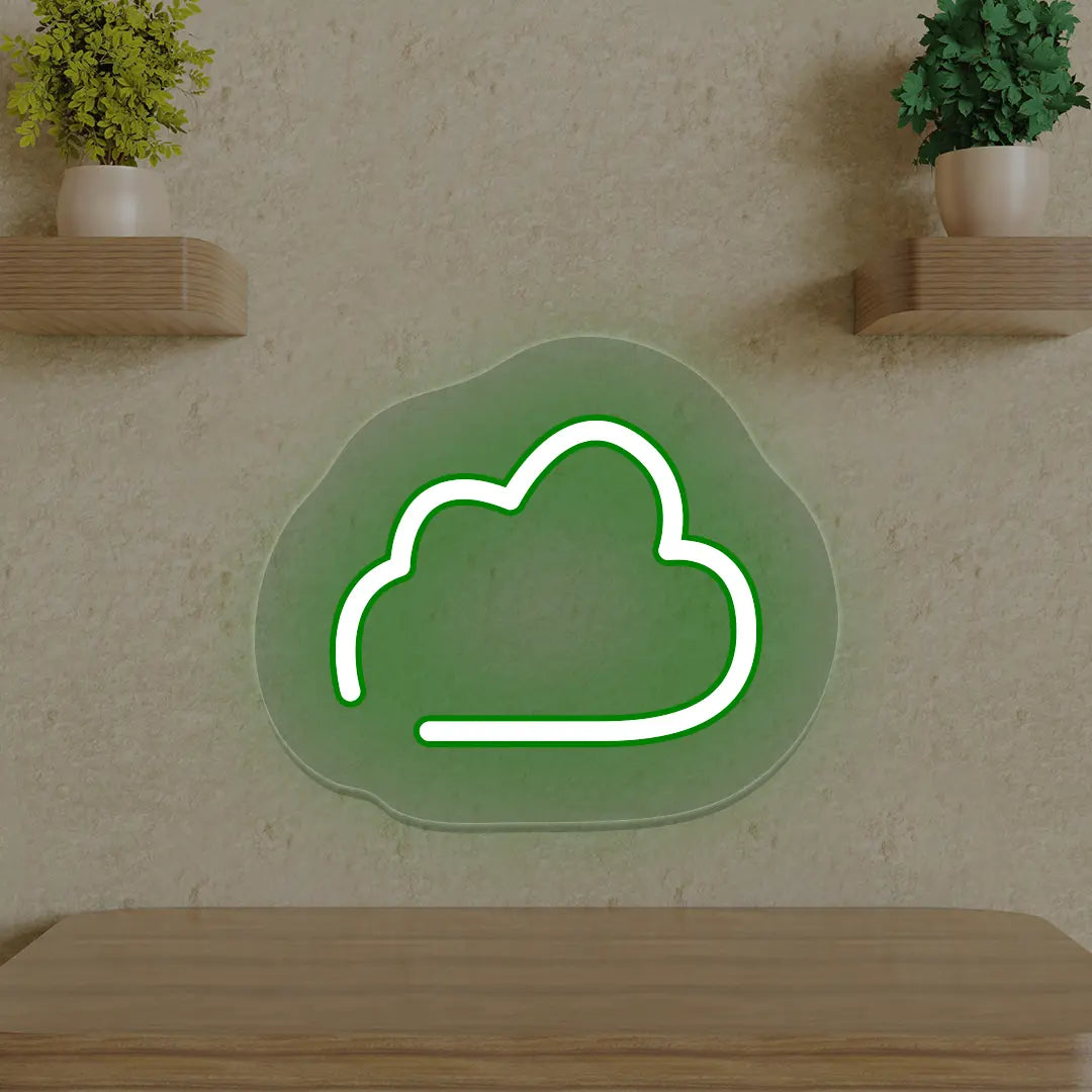 Cloud Neon Sign | Green