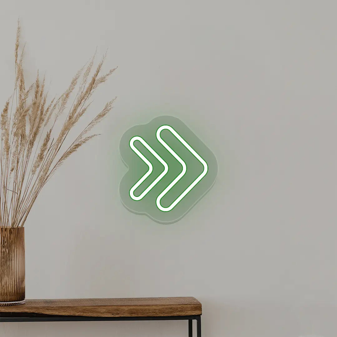 Double Arrowhead Neon Sign