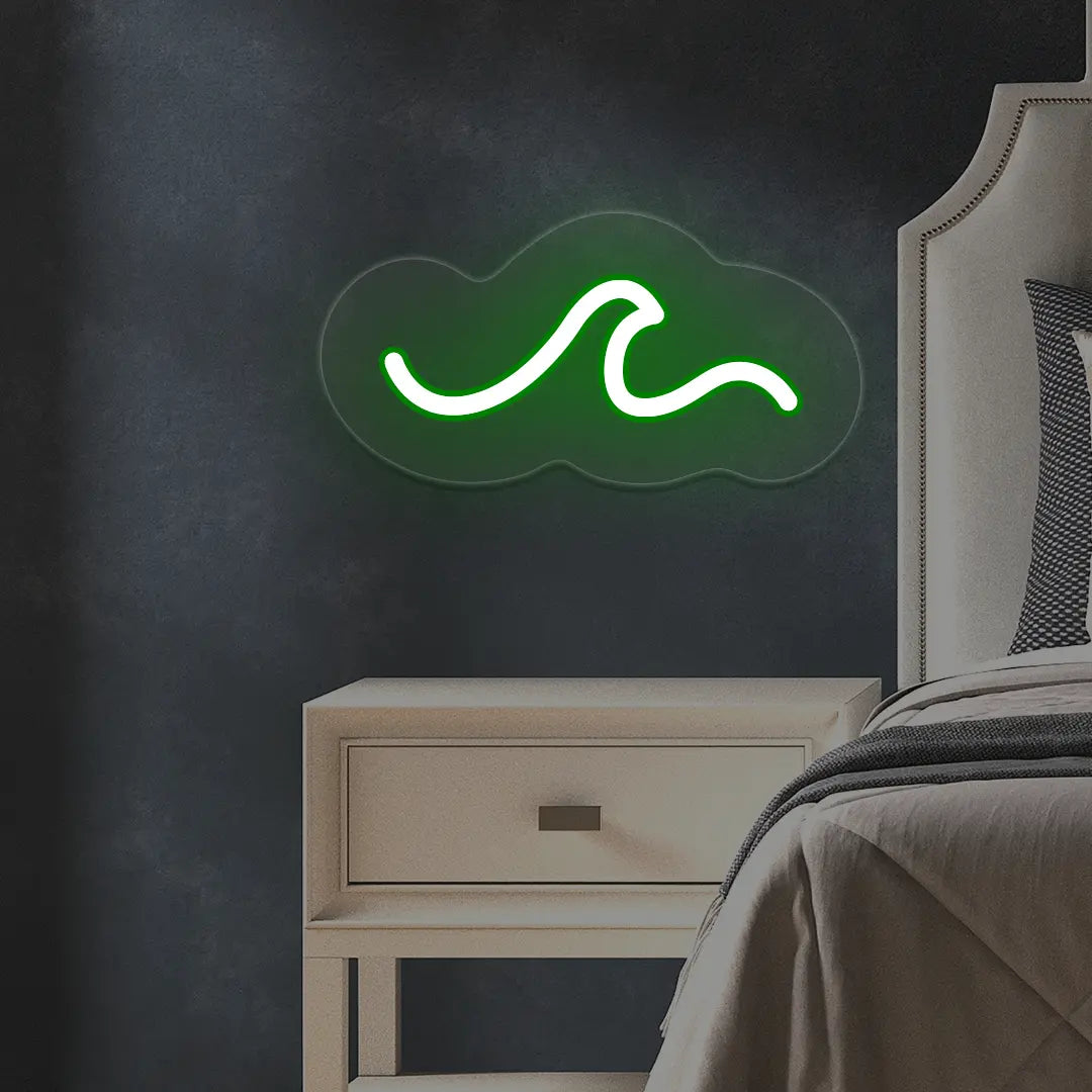 Ocean Wave Neon Sign | Green